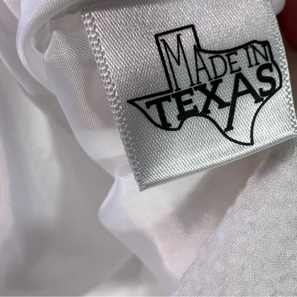 Lauren James Landry Seersucker White Sleeveless Fit & Flare Cut Out Back Dress S - Picture 9 of 10